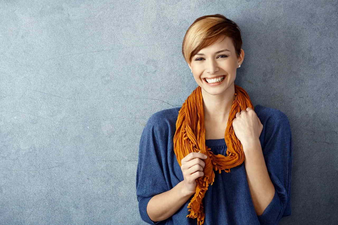 woman smiling