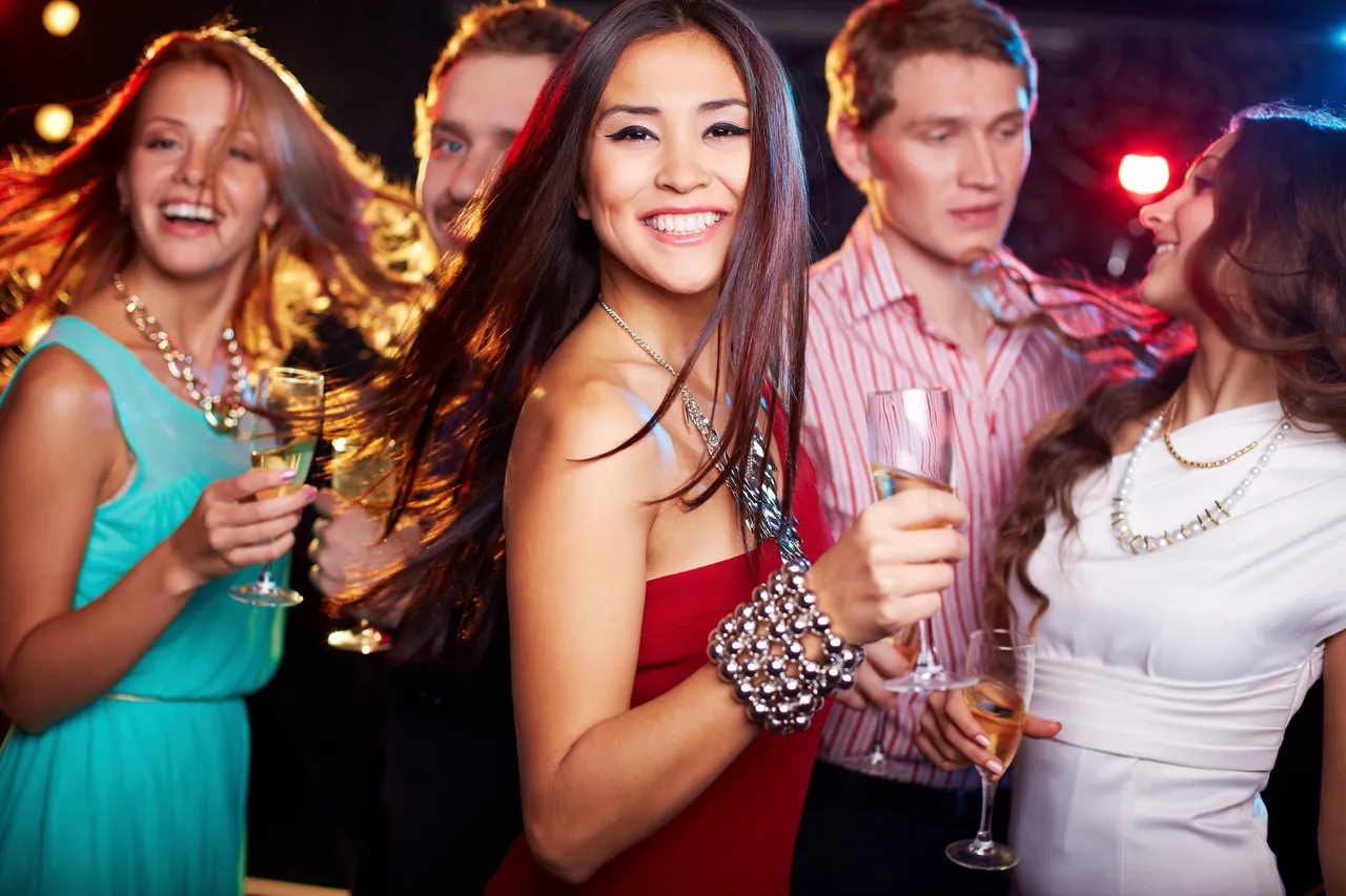 group of friends having fun