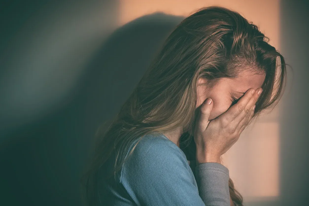woman crying