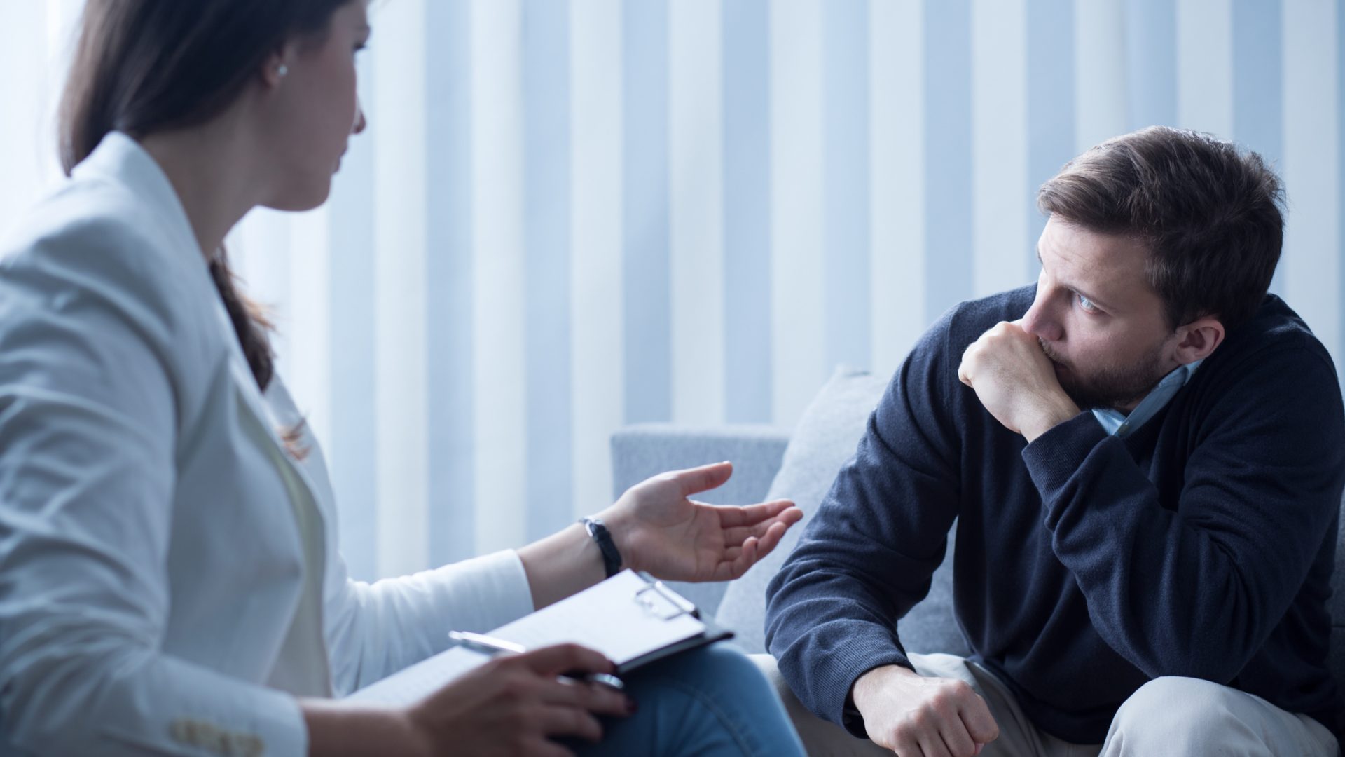 depression patient and psychiatrist