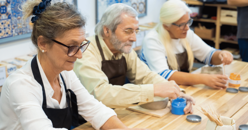 Coping with Loneliness: A Guide for Older Adults older adults practicing pottery