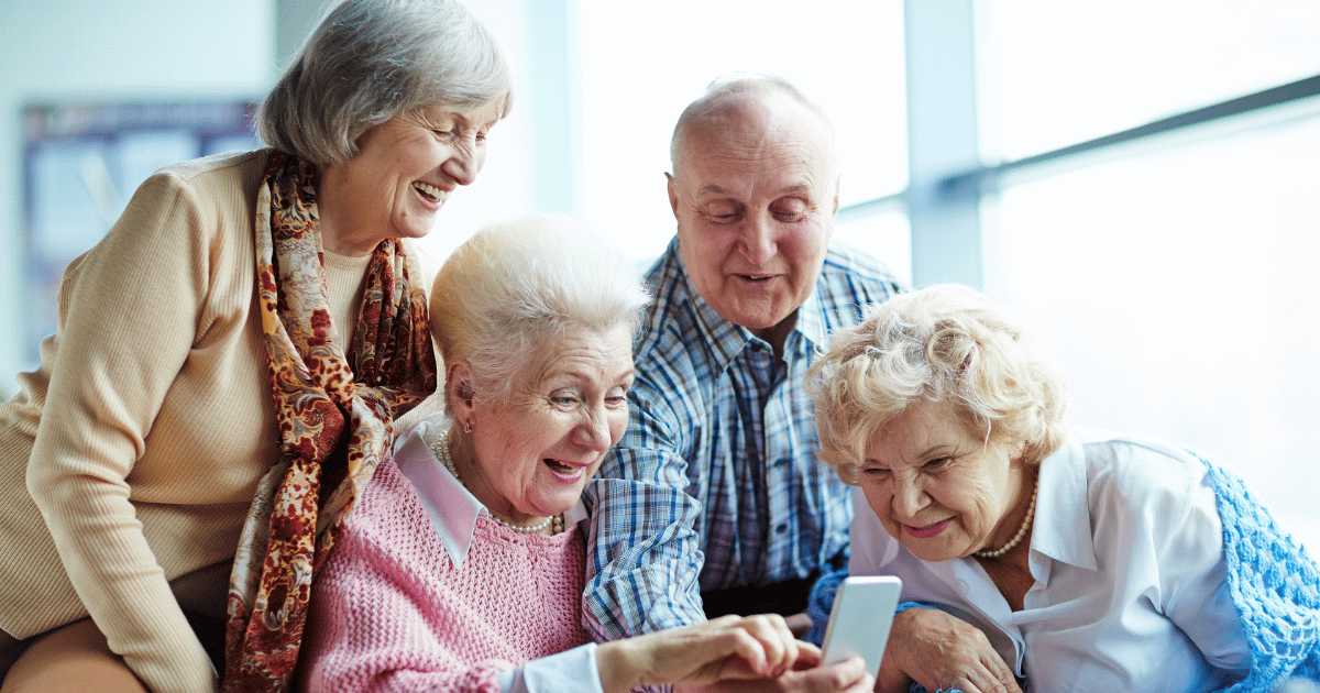seniors socializing